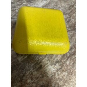 Vintage Kmart Travel Alarm Clock West Germany Yellow Clamshell Mechanical MCM